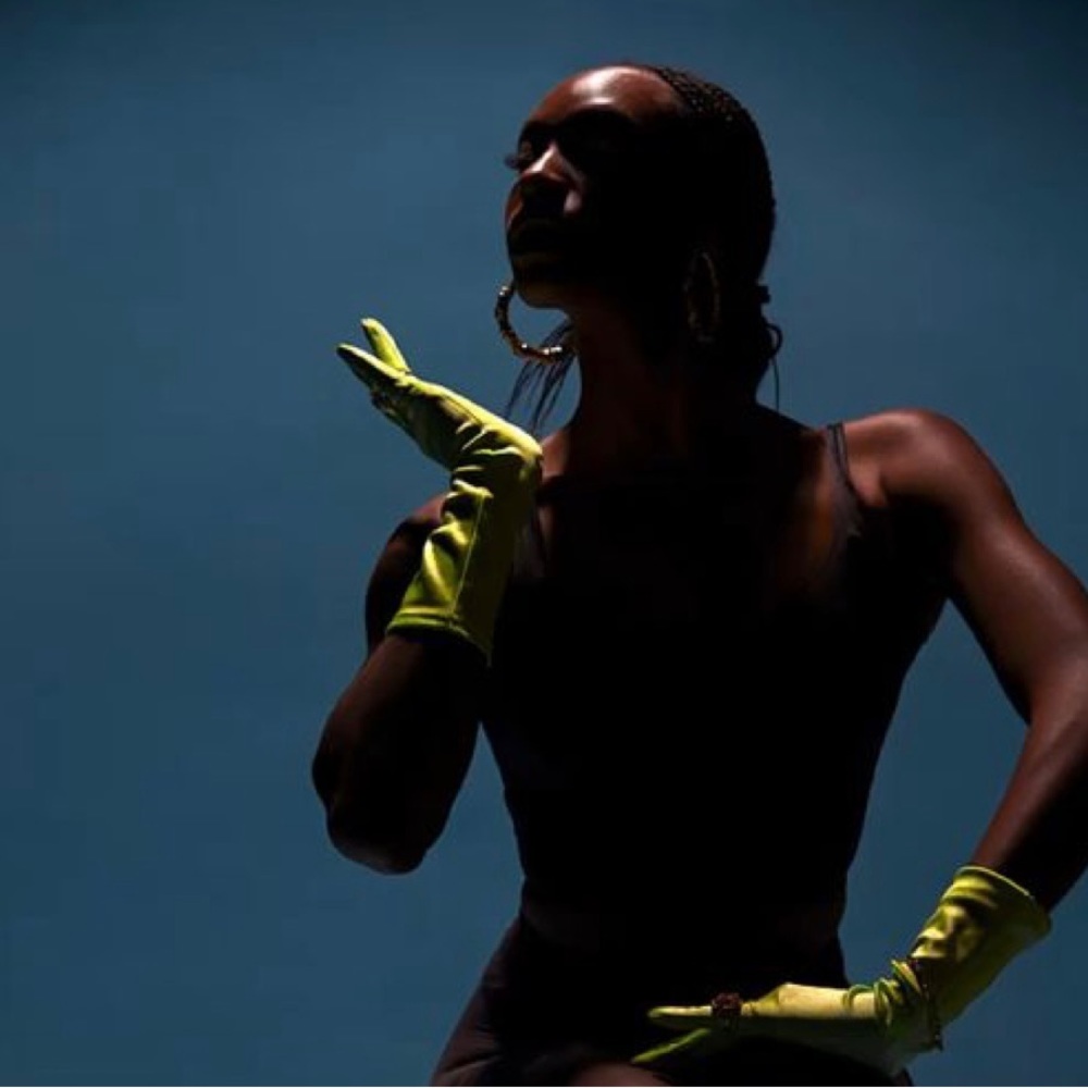 Lime Color Cropped Satin Glove OS